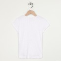 T-shirt col rond imprimé avec pompons