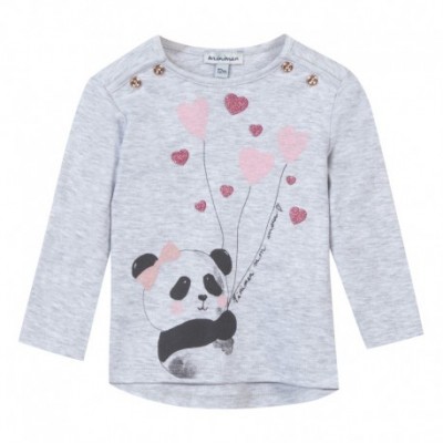 T-shirt manches longues motif panda