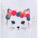 T-shirt manches courtes imprimé chaton