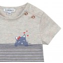 T-shirt manches courtes motif imprimé chaton