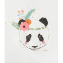 Robe bi-matière motif imprimé panda