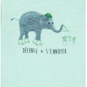 T-shirt manches courtes Oeko-Tex® motif imprimé éléphant