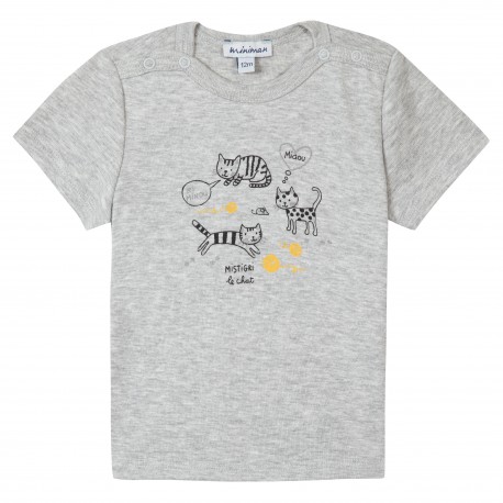 T-shirt manches courtes Oeko-Tex® motifs chats