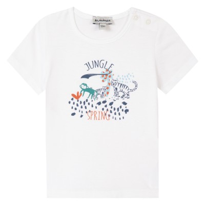T-shirt manches courtes Oeko-Tex® motif imprimé jungle