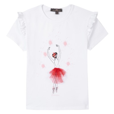 T-shirt manches courtes Oeko-Tex® motif ballerine